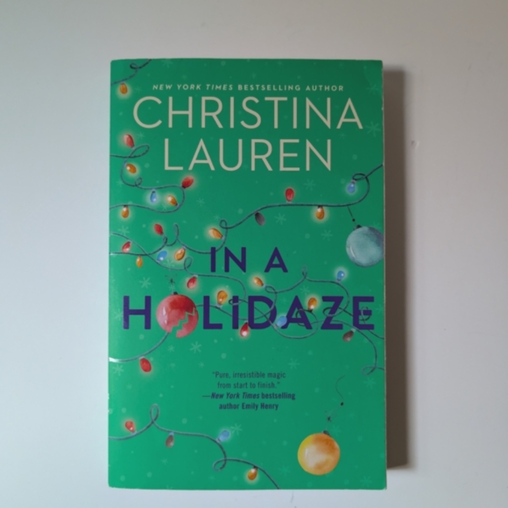 'In a Holidaze' Paperback Book By Christina Lauren - Festive Green Book